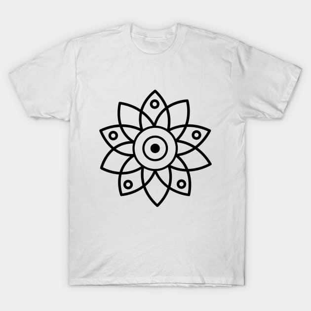 Abstract Graphic Flower T-Shirt by KohorArt